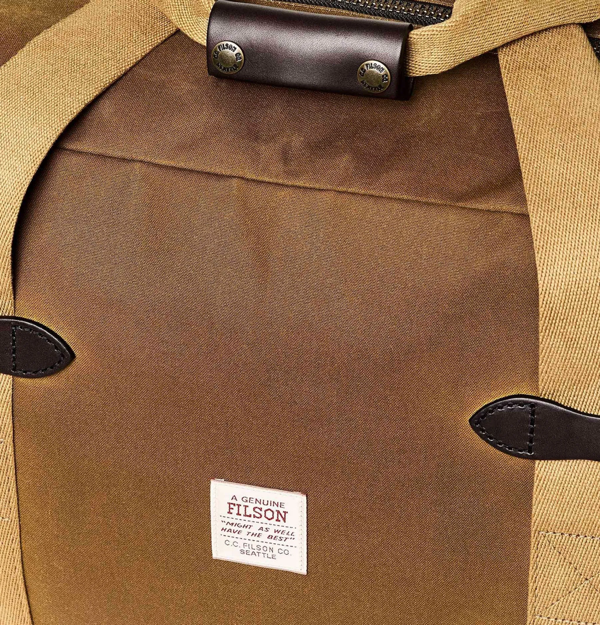 FILSON Tin Cloth Medium Duffle Bag Dark Tan< Sacs De Voyages