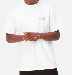CARHARTT WIP T-shirt American Script White< T-shirts