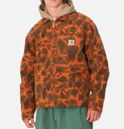 CARHARTT WIP Veste Detroit Camo Duck Tumeric< Vestes