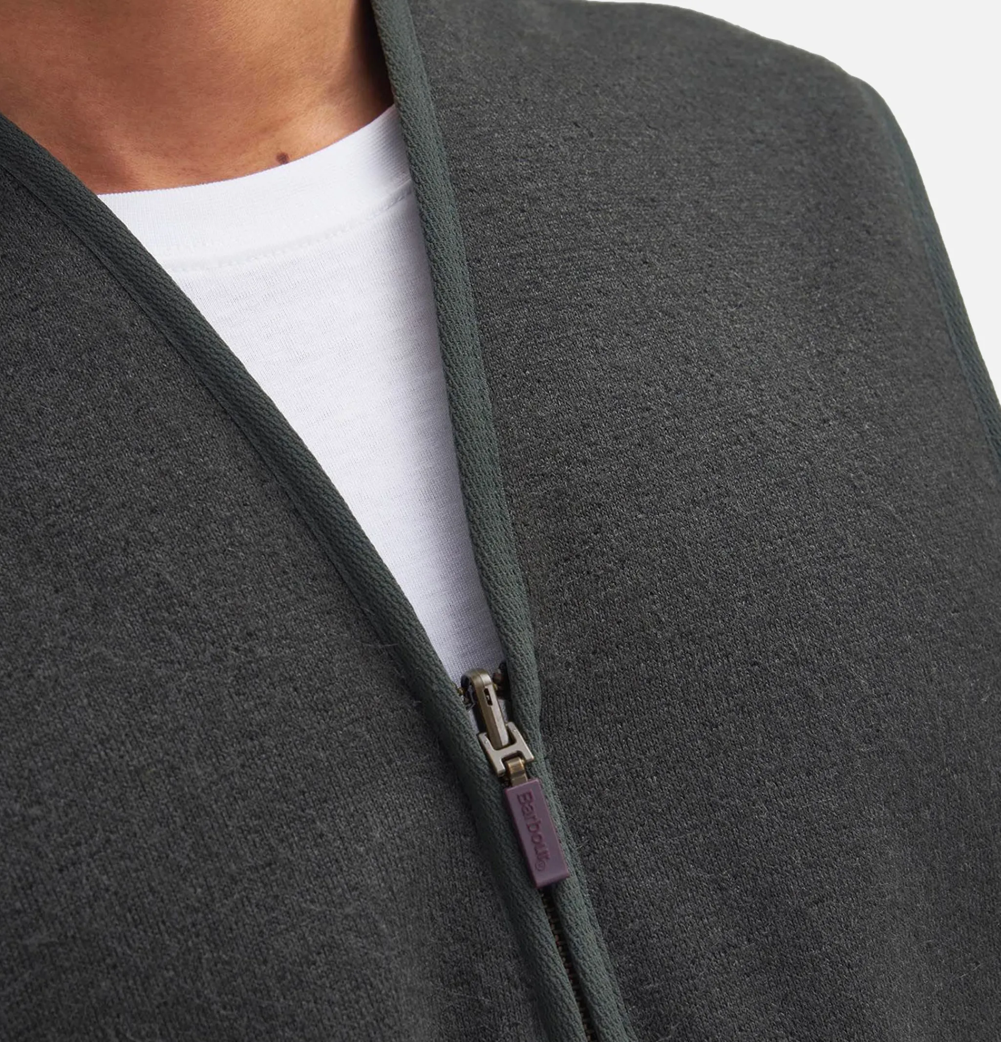 BARBOUR Warm Pile Waiscoat Zip Sage< Vestes