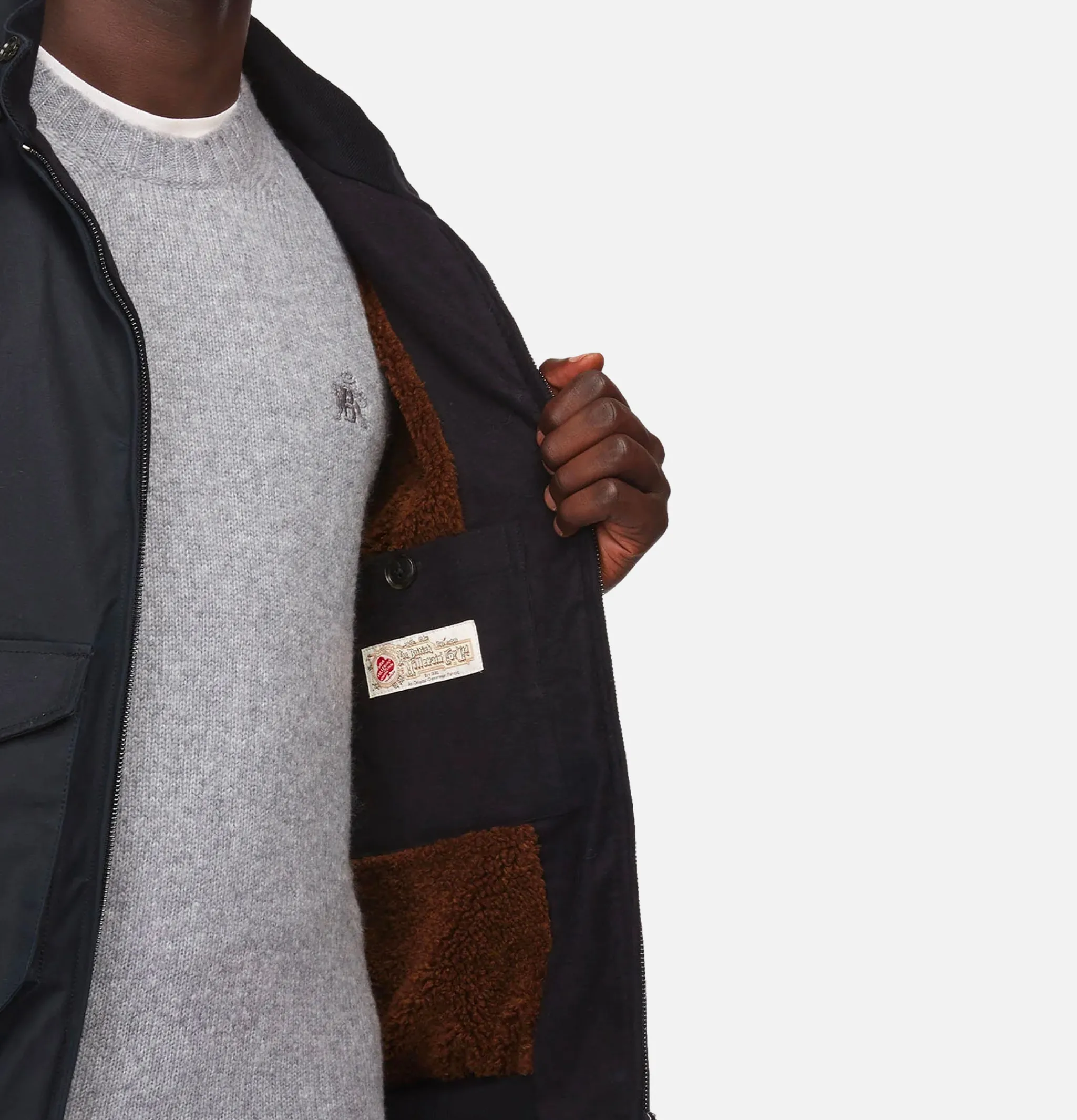 BARACUTA Waxed G9 Af Pocket Dark Navy< Vestes