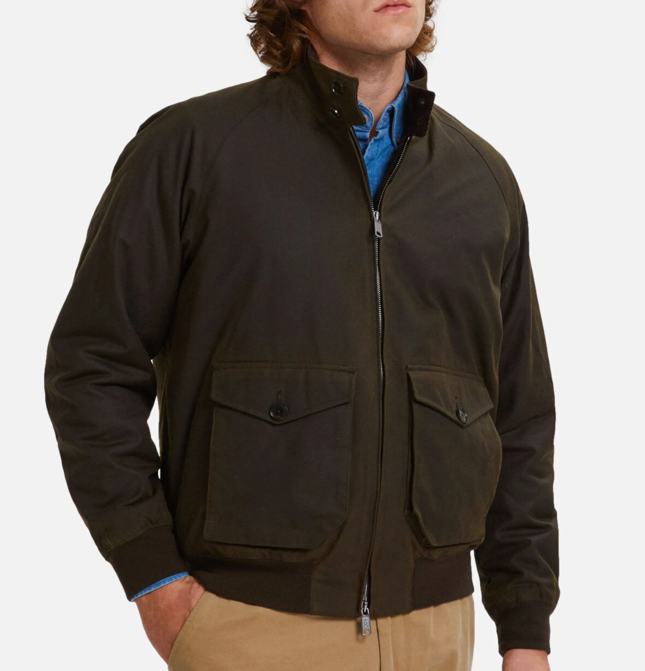 BARBOUR Waxed G9 Af Pocket Deep Moss< Vestes