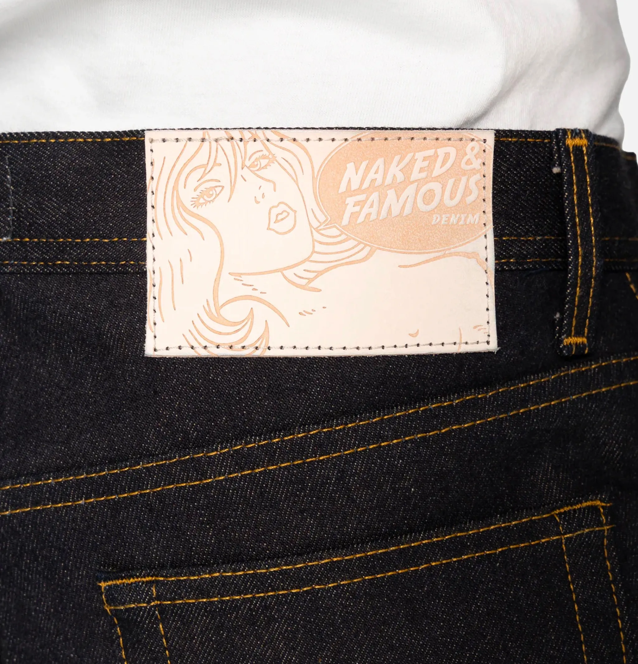 NAKED & FAMOUS Weird Guy All Natural Foxfibre< Jeans