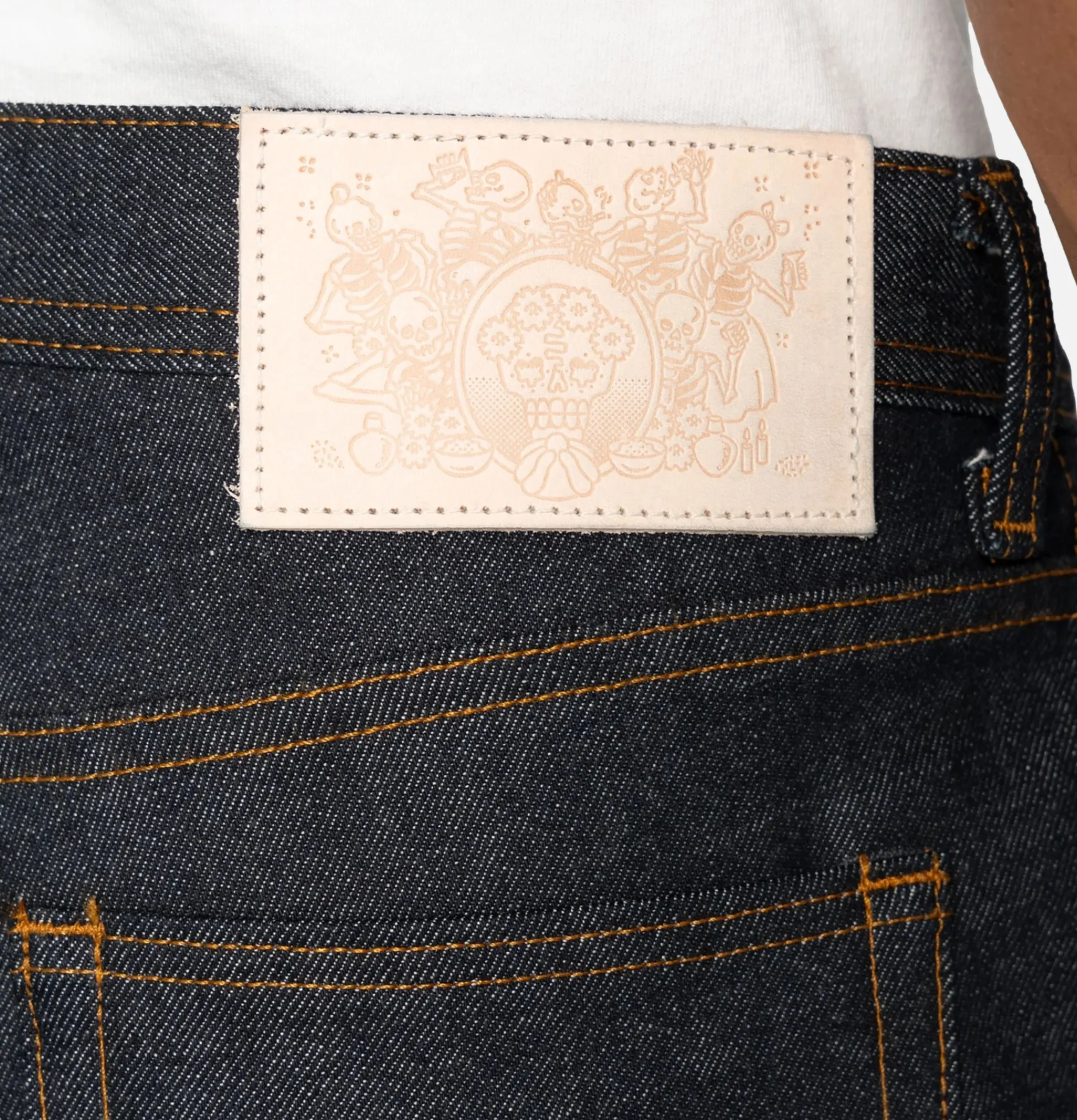 NAKED & FAMOUS Weird Guy Dia De Los Muertos< Jeans