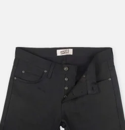 NAKED & FAMOUS Weird Guy Solid Black Selvedge< Jeans