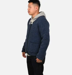 COLDBREAKER Zip Up Vee Cardigan Darkblue< Sweats & Polaires